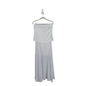 A.L.C. Brock Strapless Pleated Maxi Dress white maxi corset size 4